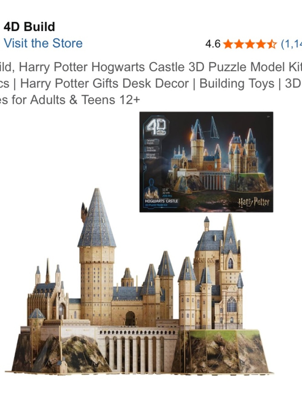 Harry Potter 4D Build Hogwarts Castle 3D Puzzle Model Kit